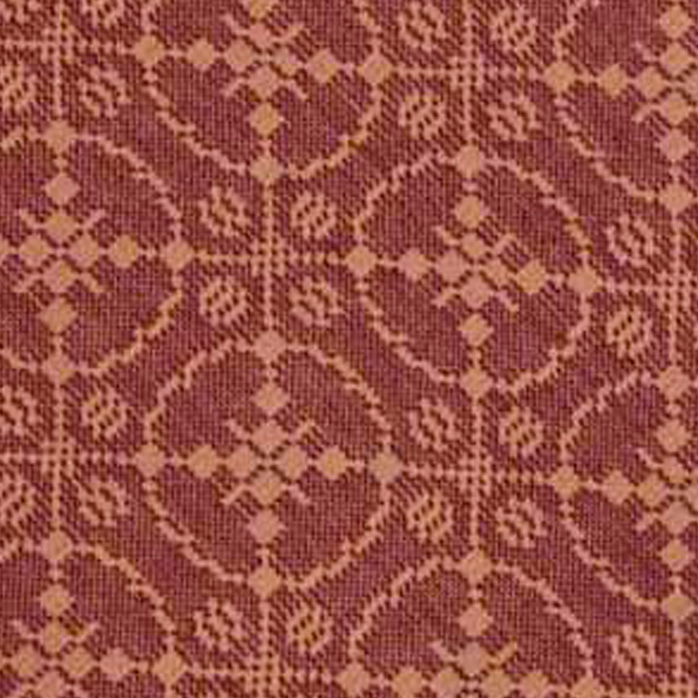 Barn Red Tan Marshfield Jacquard Placemat Set Of Six - Home Collections by Raghu