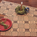 Trenton Jacquard Nutmeg Black Red Placemat  - Home Collections by Raghu