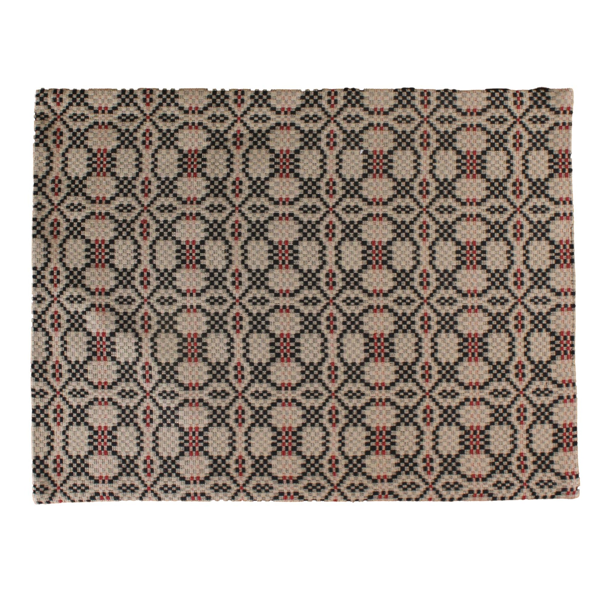 Kendall Jacquard Black Placemat  - Home Collections by Raghu