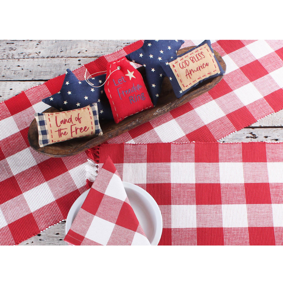 Buffalo Check Crimson Red Placemat - Home Collections by Raghu