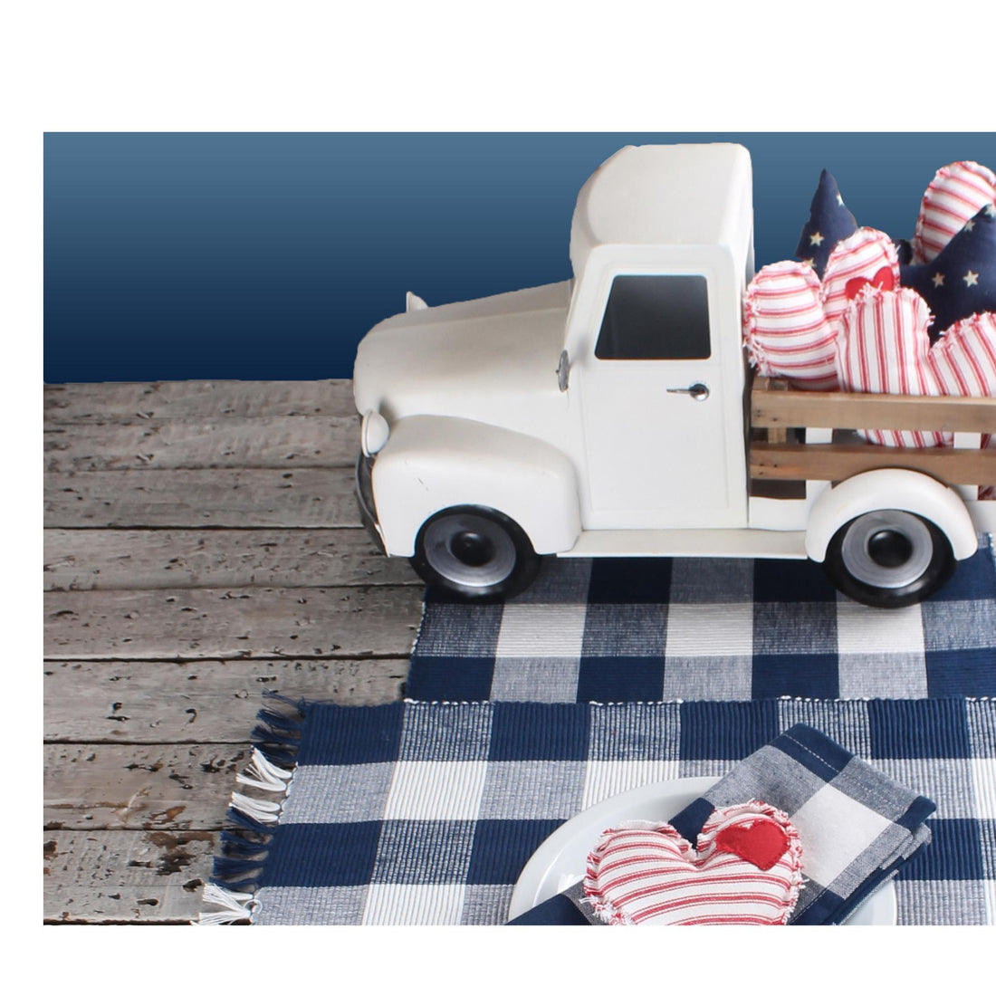 Buffalo Check Navy Blue Placemat - Home Collections by Raghu