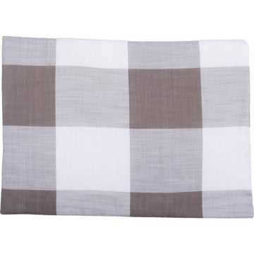 Buffalo Check Placemat Cream - Pewter - Set of Six - Home Collections by Raghu