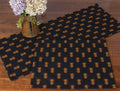 Pineapple Town Black Placemat - Home Collections by Raghu