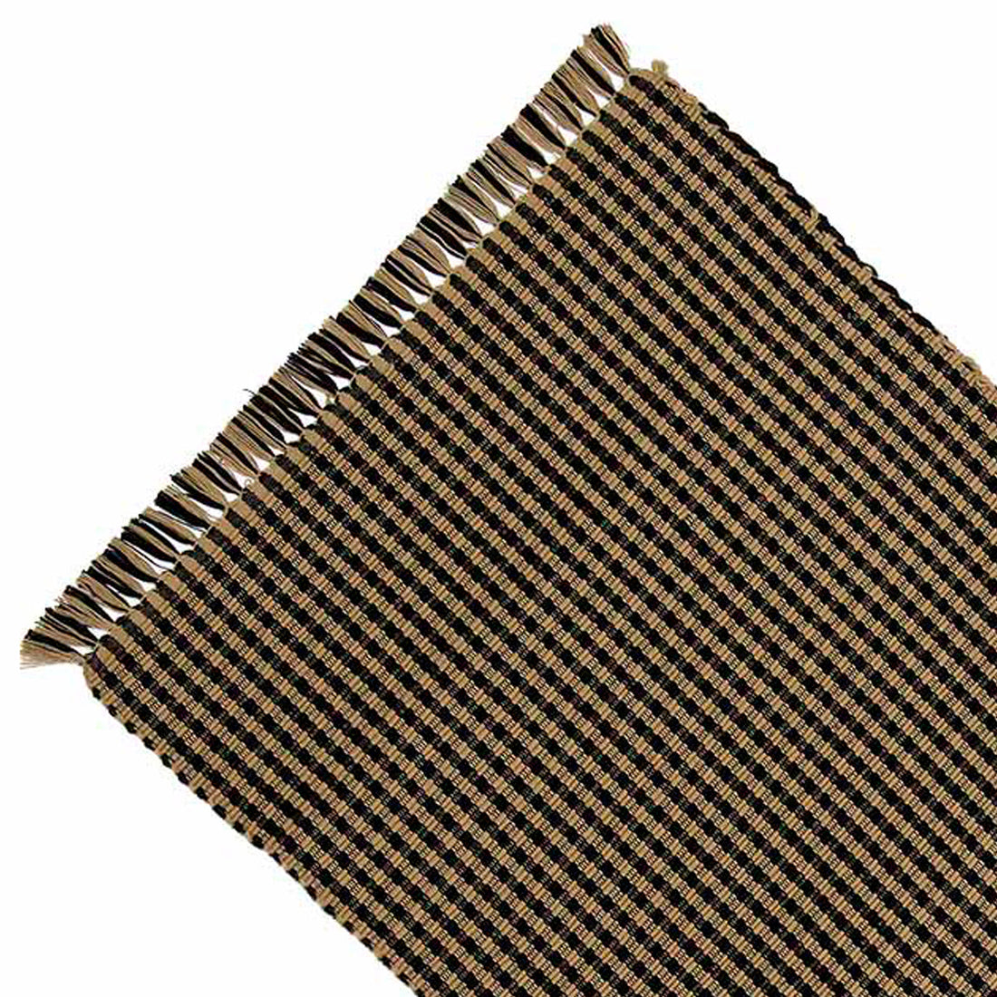 Black - Oat Newbury Gingham Placemat - Set of Six - Home Collections by Raghu