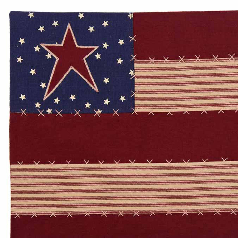 Nutmeg Indigo Barn Red Stars And Stripes Placemat Set Of Six - Home Collections by Raghu
