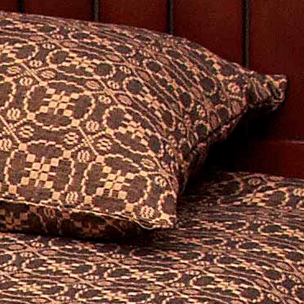 Black Tan Marshfield Jacquard Pillow Sham - Home Collections by Raghu