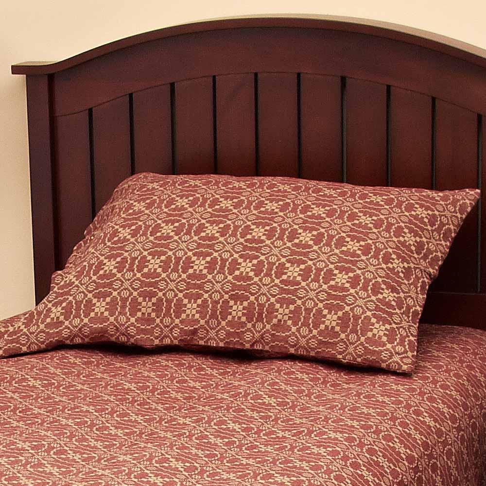 Barn Red-Tan Marshfield Jacquard Pillow Sham - Home Collections by Raghu