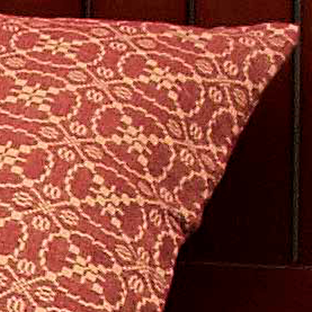 Barn Red-Tan Marshfield Jacquard Pillow Sham - Home Collections by Raghu