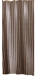 Black Nutmeg Heritage House Check Black Shower Curtain - Home Collections by Raghu