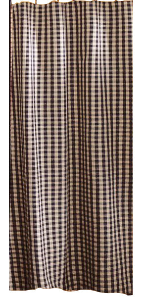 Black Nutmeg Heritage House Check Black Shower Curtain - Home Collections by Raghu