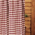 Barn Red-Nutmeg Heritage House Check Barn Red Shower Curtain - Home Collections by Raghu