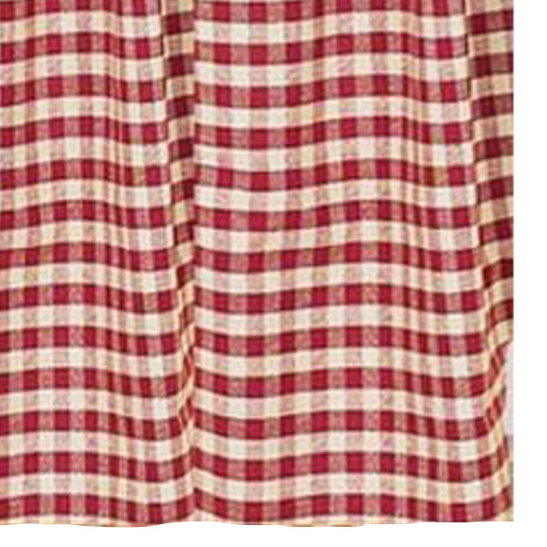 Barn Red Nutmeg Heritage House Check Barn Red Shower Curtain - Home Collections by Raghu
