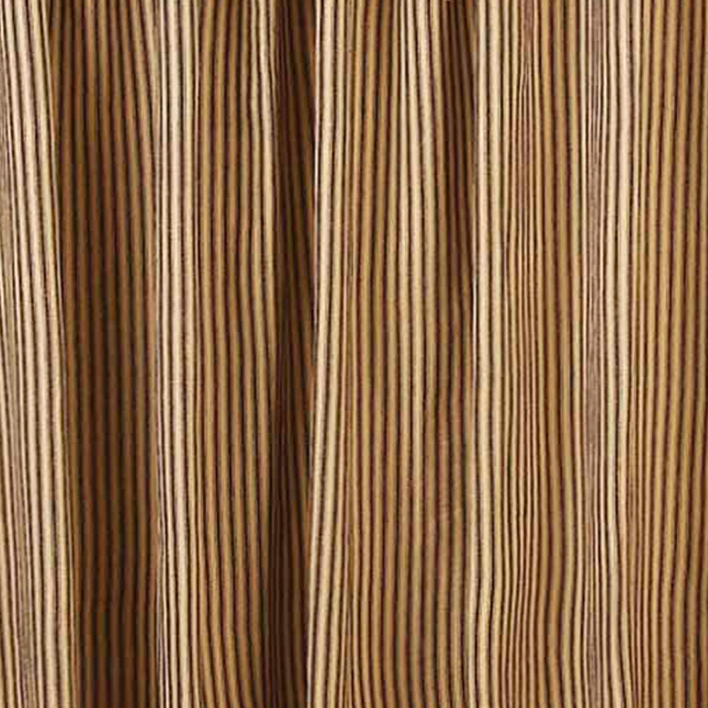 Black Nutmeg York Ticking Shower Curtain - Home Collections by Raghu