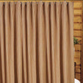 Barn Red-Nutmeg York Ticking Shower Curtain - Home Collections by Raghu