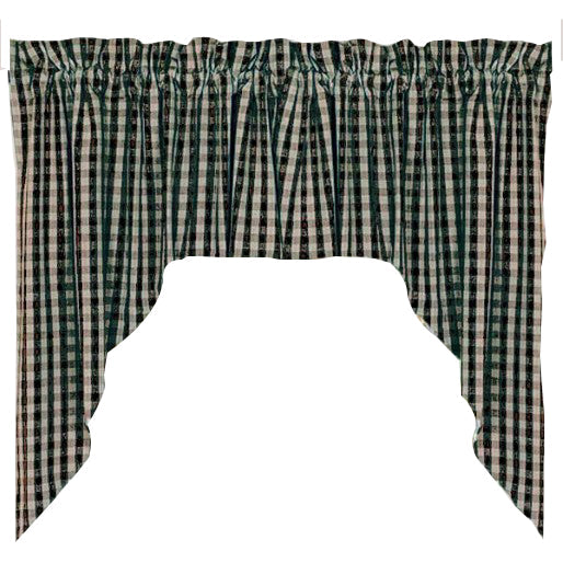 Black Nutmeg Heritage House Check Black Swag Lined - Home Collections by Raghu