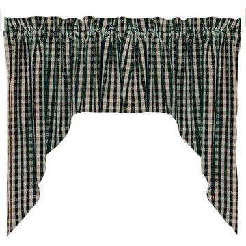 Black Nutmeg Heritage House Check Black Swag Lined - Home Collections by Raghu