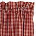 Barn Red Nutmeg Heritage House Check Barn Red Swag Lined - Home Collections by Raghu