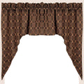 Black Tan Marshfield Jacquard Swag Lined - Home Collections by Raghu