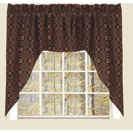 Black - Mustard Loverƒ?????s Knot Jacquard Swag - Lined - Home Collections by Raghu