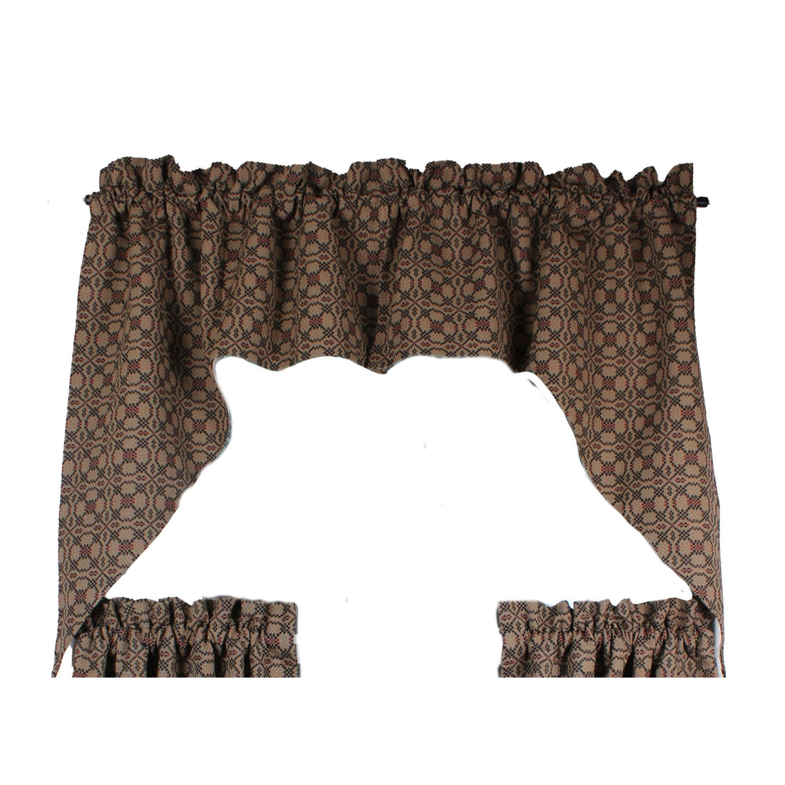 Kendall Jacquard Black Swag - Home Collections by Raghu