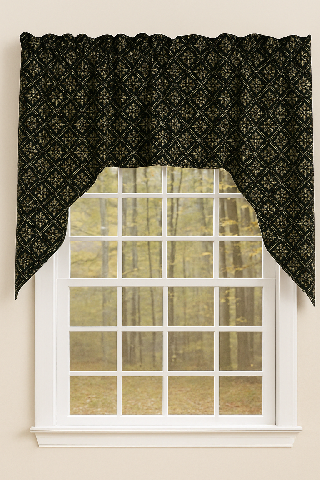 Black Nutmeg Kingston Jacquard Swag Lined SW310011