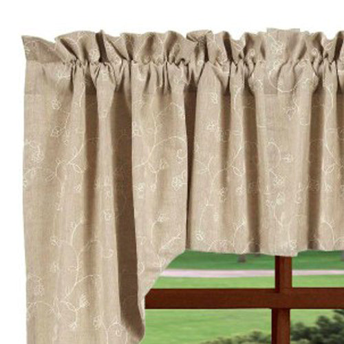 Taupe Candlewicking Taupe Swag Lined - Home Collections by Raghu