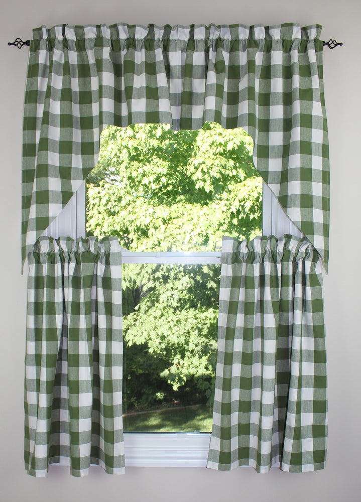 Buffalo Check Sage Sage Swag  - Home Collections by Raghu