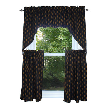 Pineapple Town Black Swag - Home Collections by Raghu