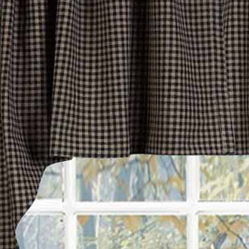 Black Oat Newbury Gingham Swag Lined - Home Collections by Raghu
