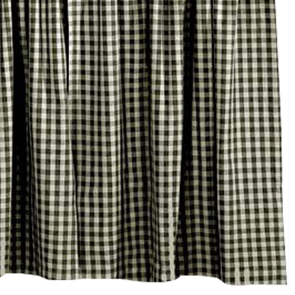 Black Nutmeg Heritage House Check Black 24" Tiers Lined - Home Collections by Raghu
