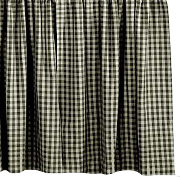 Black Nutmeg Heritage House Check Black 36" Tiers Lined - Home Collections by Raghu