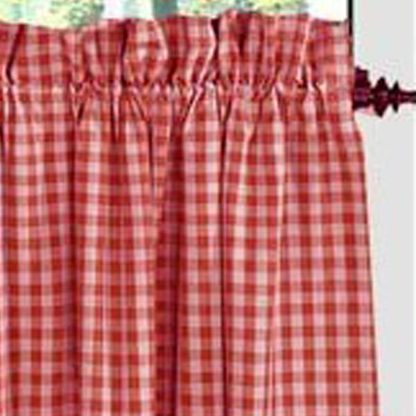 Barn Red Nutmeg Heritage House Check Barn Red 36" Tiers Lined - Home Collections by Raghu
