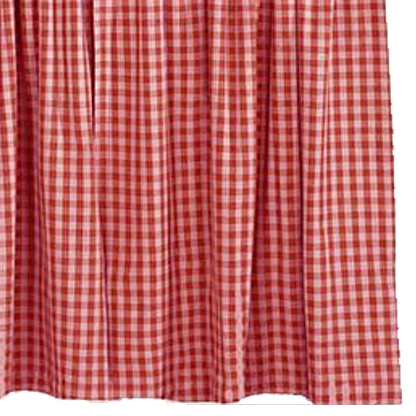 Barn Red Nutmeg Heritage House Check Barn Red 36" Tiers Lined - Home Collections by Raghu