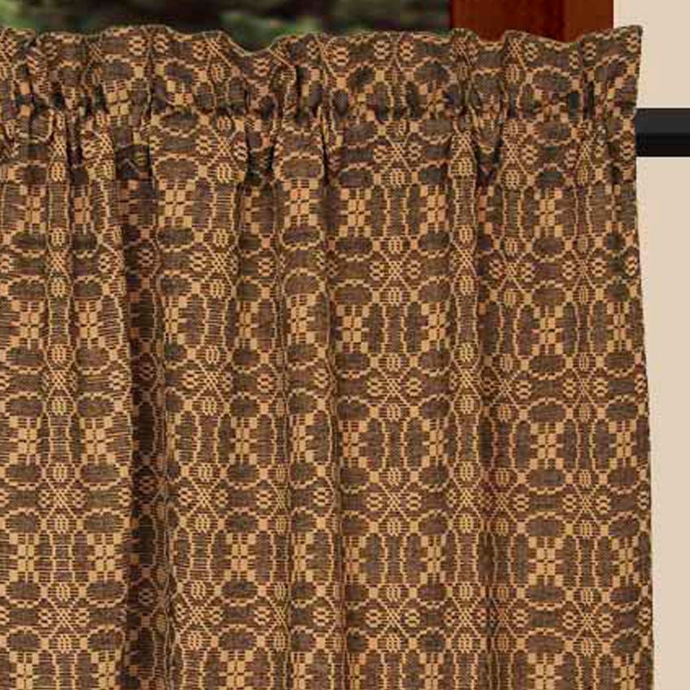 Black Tan Marshfield Jacquard 36" Tiers Lined - Home Collections by Raghu