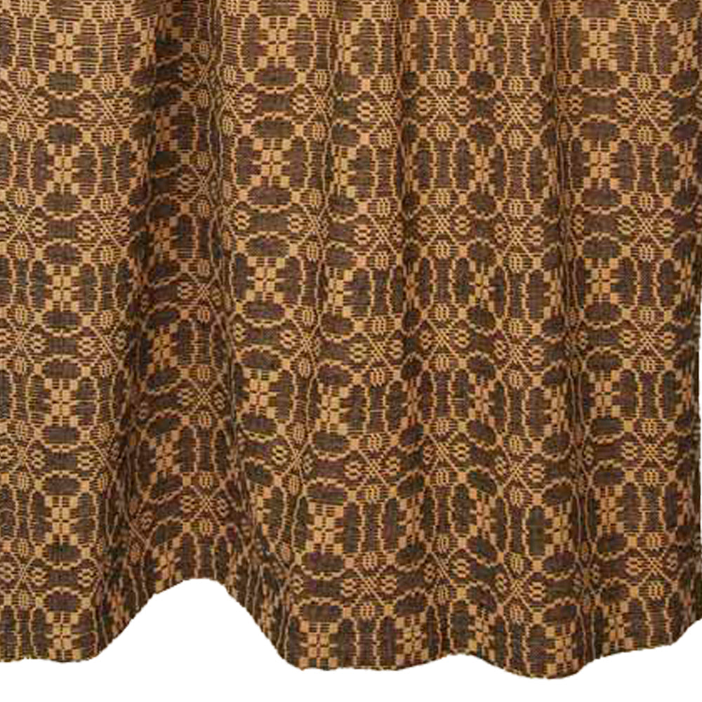 Black Tan Marshfield Jacquard 36" Tiers Lined - Home Collections by Raghu