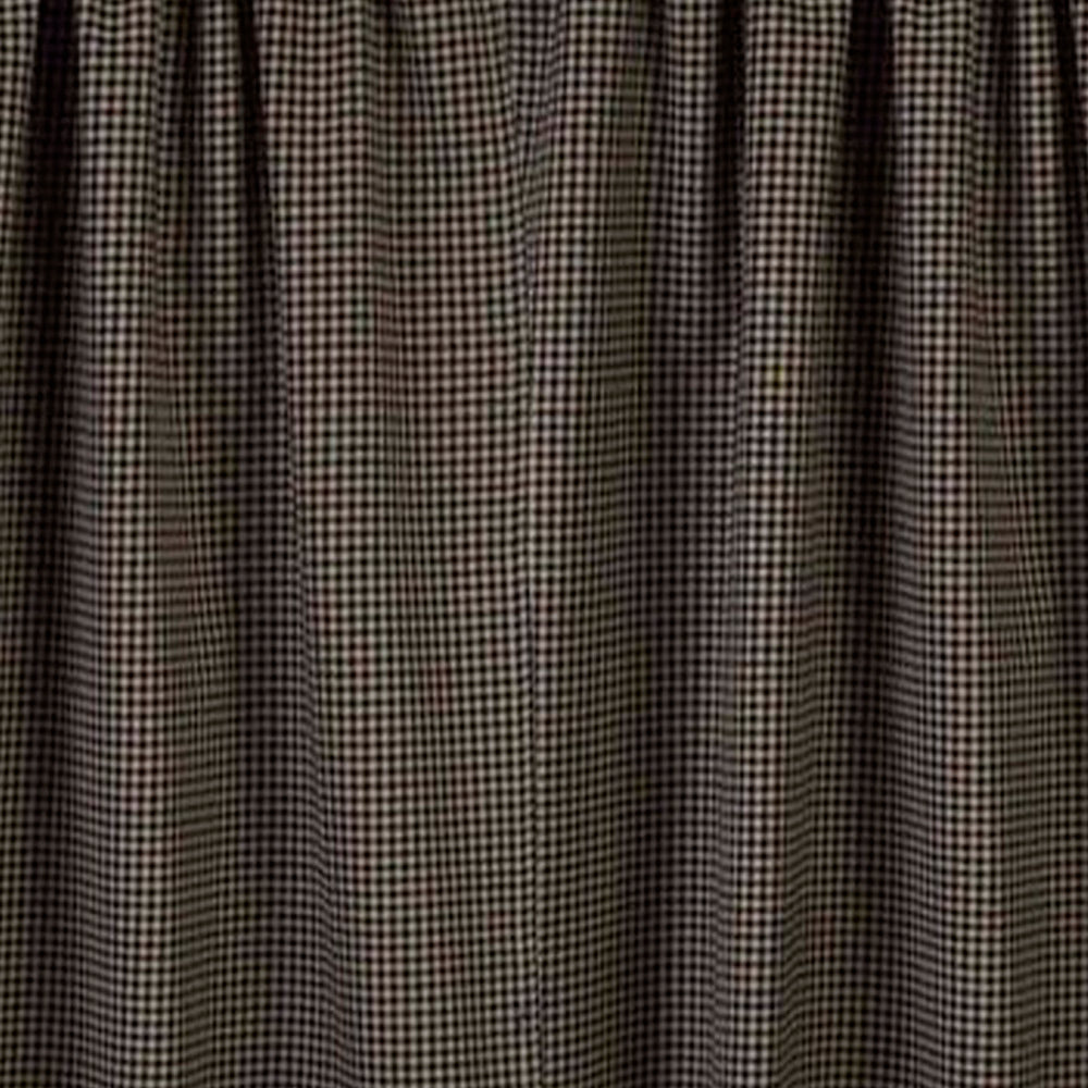 Black Oat Newbury Gingham 36" Tiers Lined - Home Collections by Raghu