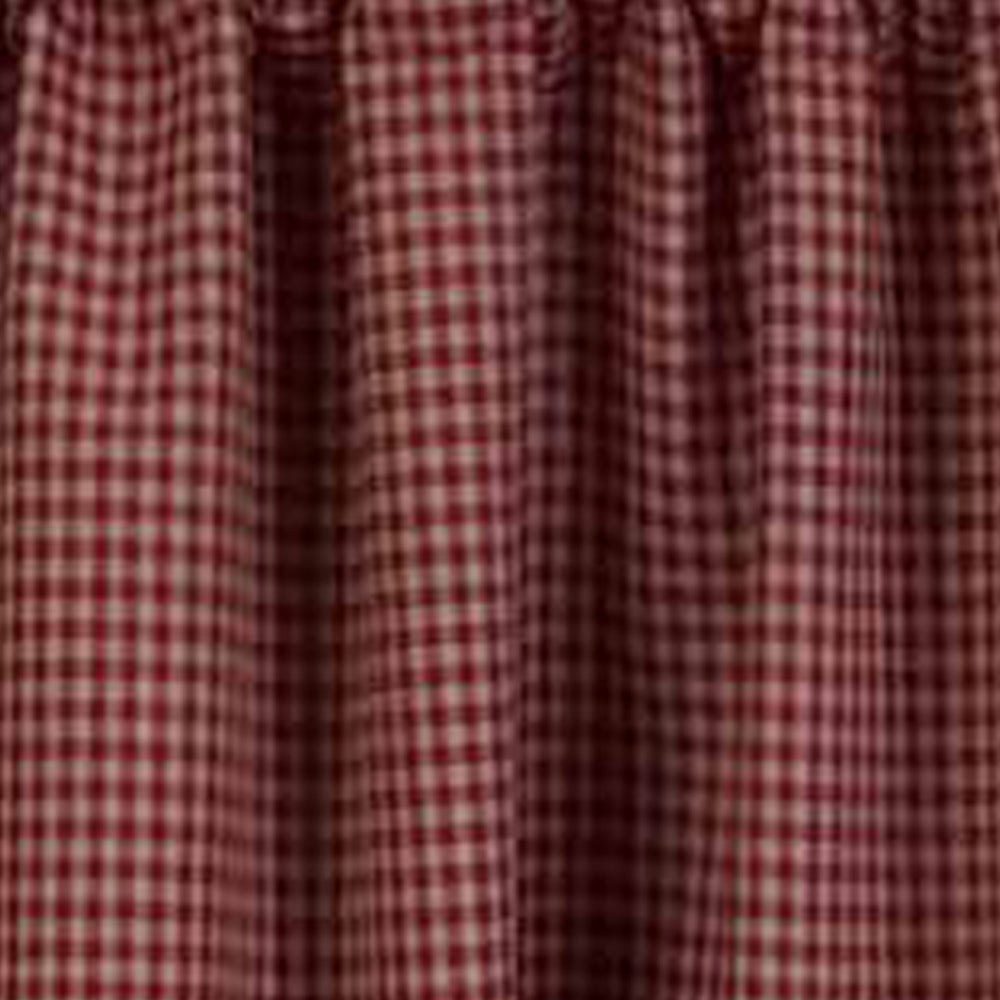 Barn Red-Oat Newbury Gingham 36" Tiers - Lined - Home Collections by Raghu