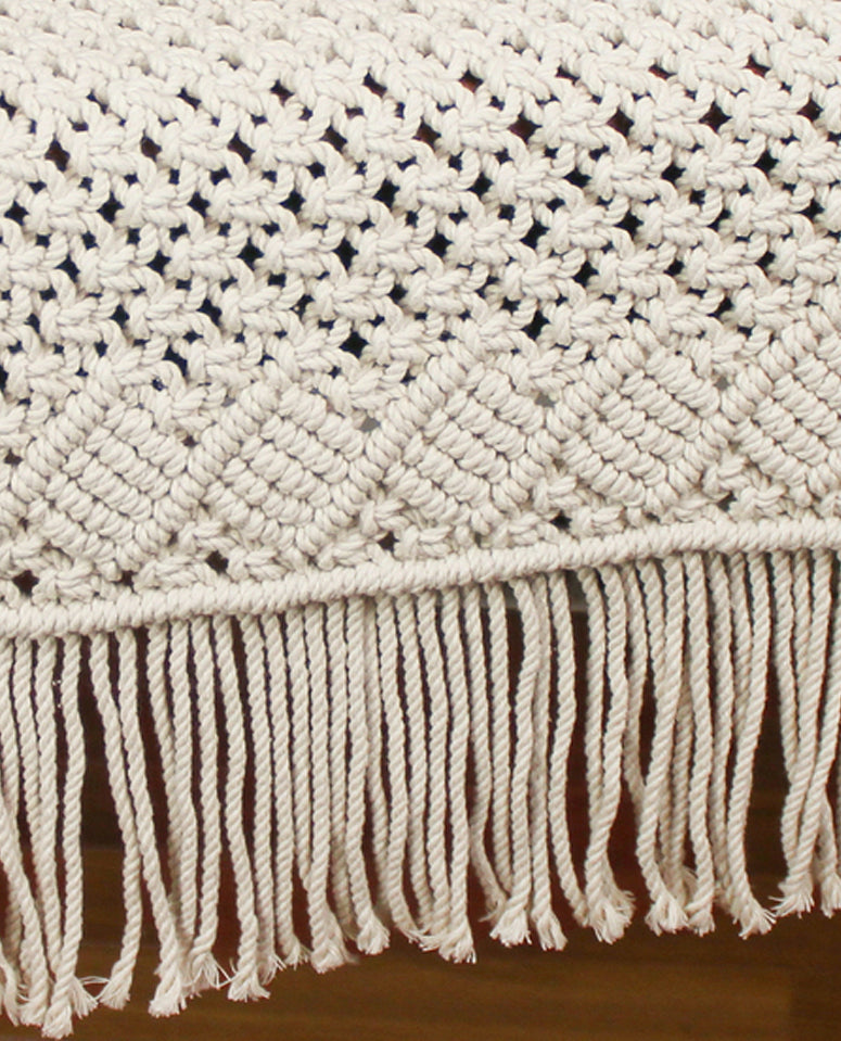Macrame Natural Table Runner   - Home Collections by Raghu