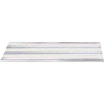Grain Sack Stripe 45" Table Runner Colonial Blue - Cream - Home Collections by Raghu