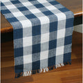 Buffalo Check Navy Blue Table Runner 14x45 - Home Collections by Raghu