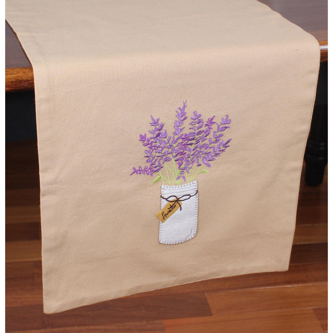 Lavender Mason Jar Table Runner - Home Collections by Raghu