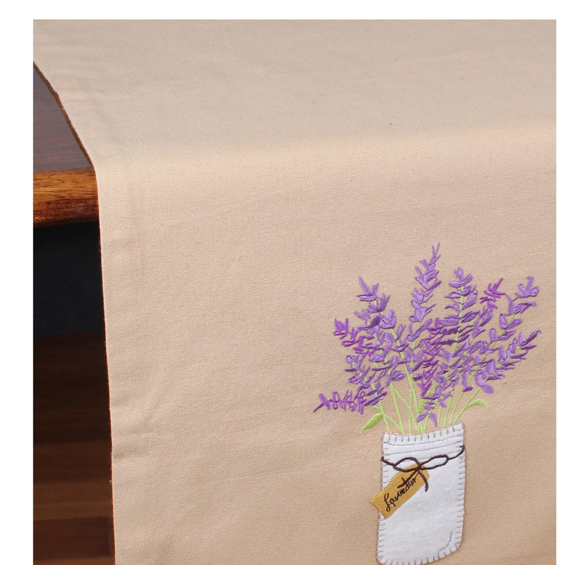 Lavender Mason Jar Table Runner - Home Collections by Raghu