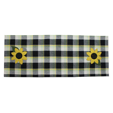 Sunflower Buffalo Check Table Runner - Home Collections by Raghu