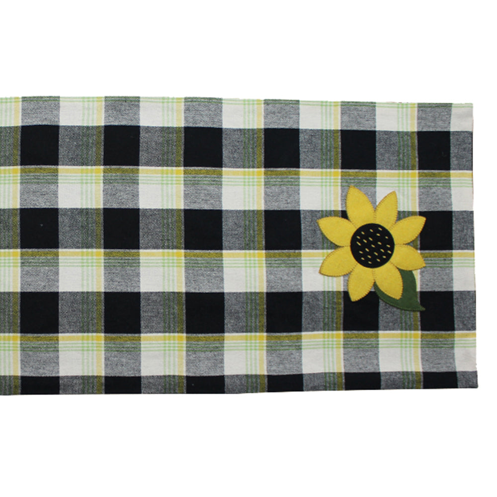 Sunflower Buffalo Check Table Runner - Home Collections by Raghu
