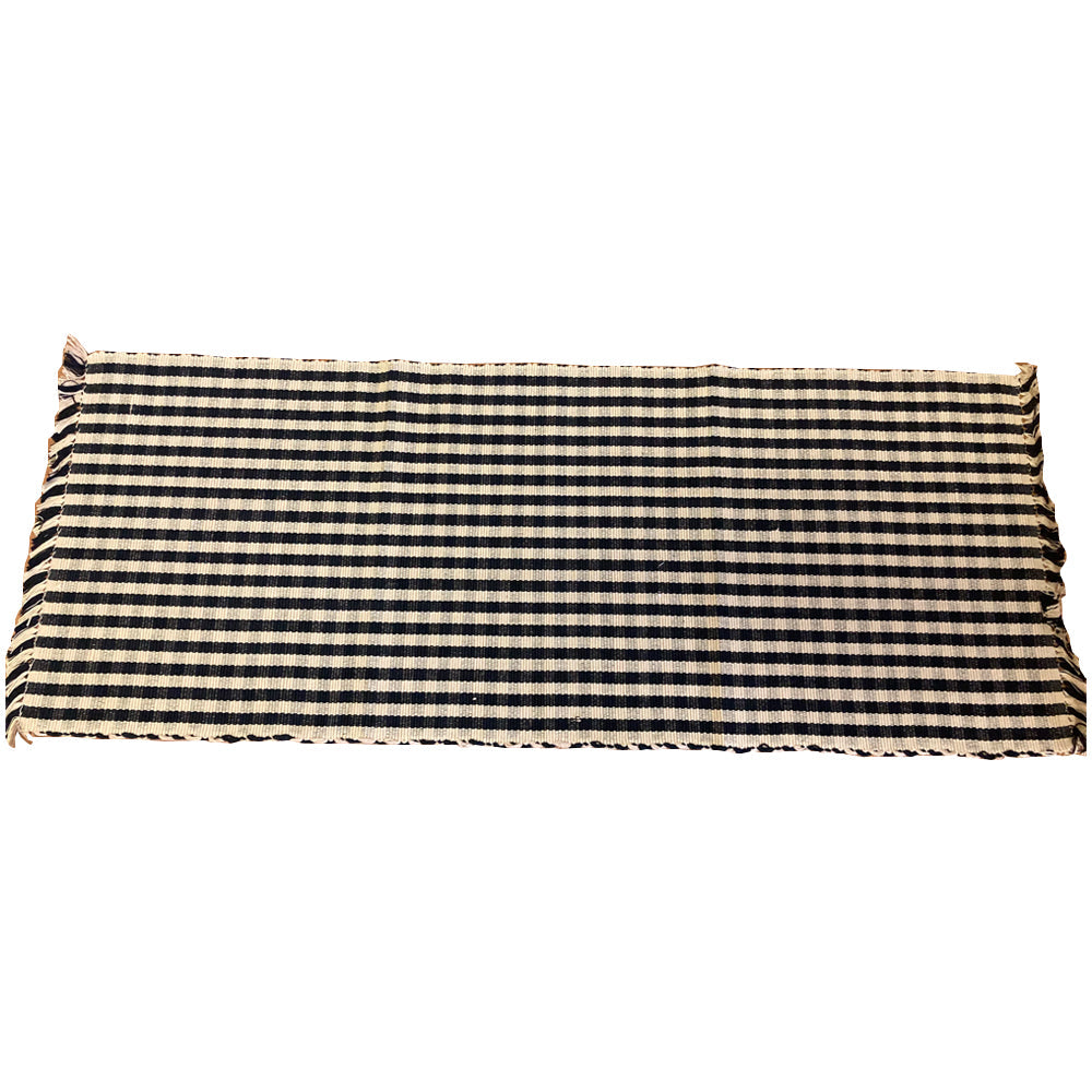 Black Nutmeg Heritage House Check Black Table Runner - Home Collections by Raghu