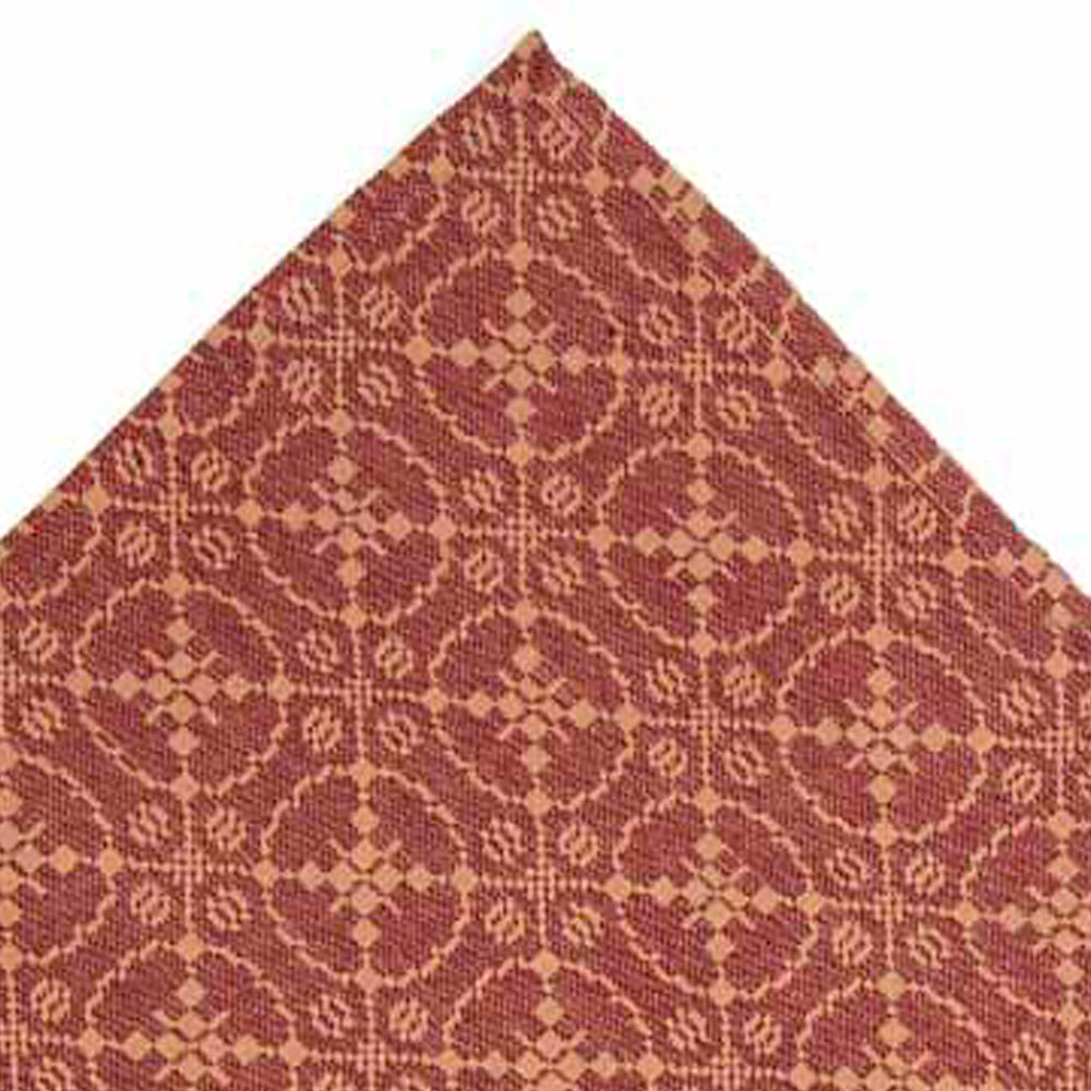 Barn Red Tan Marshfield Jacquard Table Runner - Home Collections by Raghu