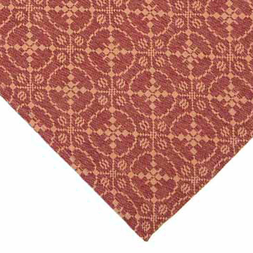 Barn Red Tan Marshfield Jacquard Table Runner - Home Collections by Raghu
