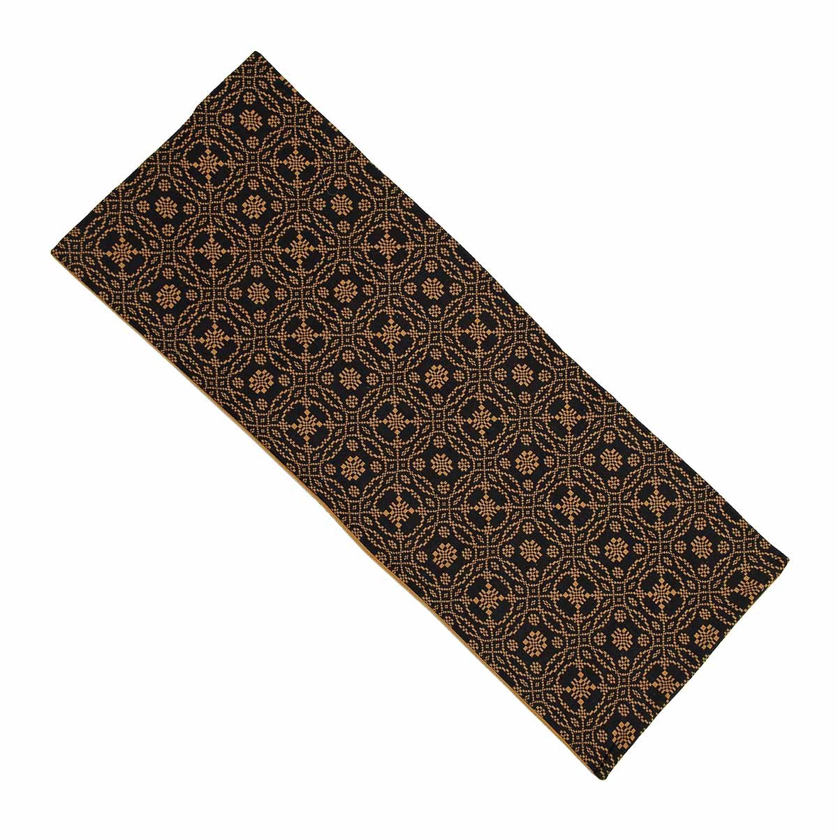 Black - Mustard Loverƒ?????s Knot Jacquard Table Runner - Home Collections by Raghu