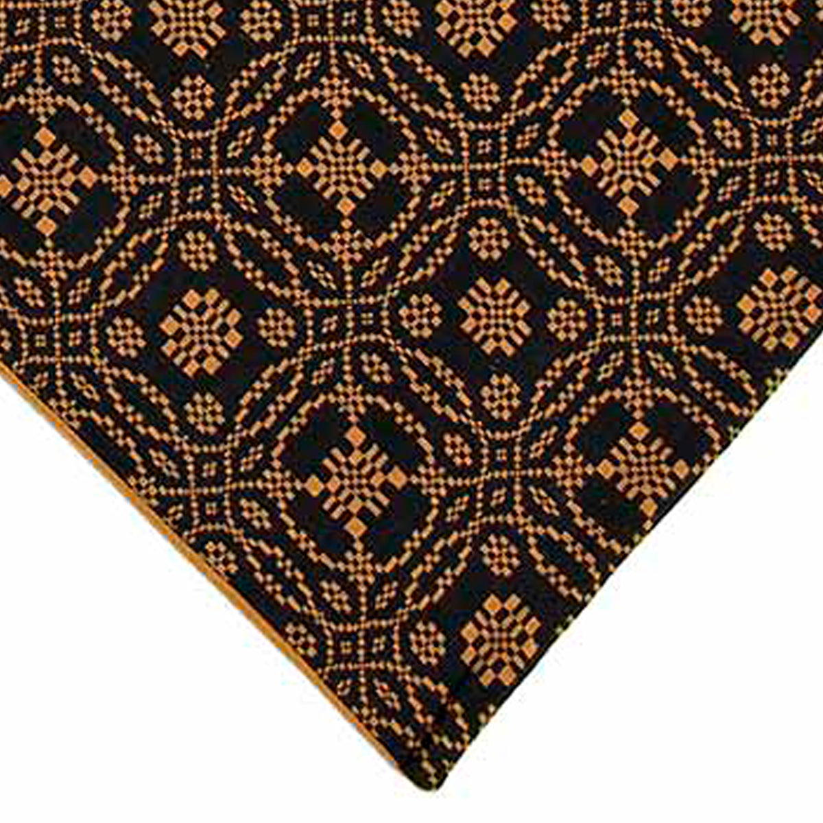 Black Mustard Lover?�?????’??ƒ?§??S Knot Jacquard Table Runner - Home Collections by Raghu