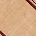 Barn Red Wheat Burlap Stripe Table Runner - Home Collections by Raghu